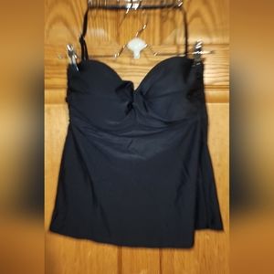 New CATALINA Black Removable Adjustable Halter Strap TANKINI Swim  Light Pad